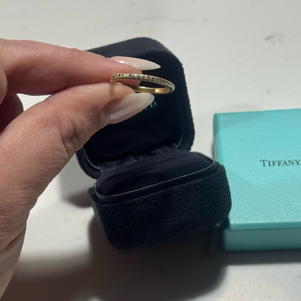 Tiffany & Co. Gold Ring with Diamond Detailing